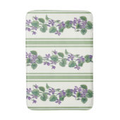 Watercolor violets and stripes badmat (Voorkant Verticaal)