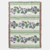 Watercolor violets and stripes deken (Voorkant Verticaal)