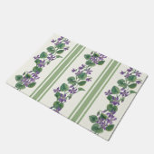 Watercolor violets and stripes deurmat (Schuin)