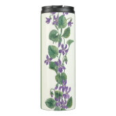 Watercolor violets and stripes thermosbeker (Achterkant)