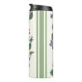 Watercolor violets and stripes thermosbeker (Geroteerd rechts)