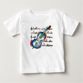 Watercolor Violin Baby Jersey T-Shirt