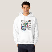 Watercolor Violin Men's Basic Hoodie (Voorkant volledig)