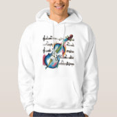 Watercolor Violin Men's Basic Hoodie (Voorkant)
