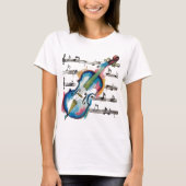 Watercolor Violin Women's Basic T-shirt (Voorkant)