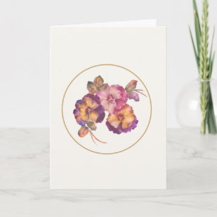 Watercolor Viooltje Bloesem Notitiekaart