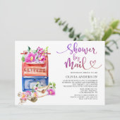 Watercolor virtueel bruidsfeestje per post kaart (Staand voorkant)