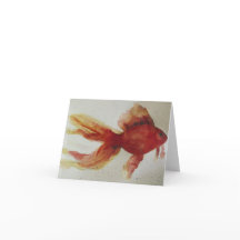 Watercolor vis kaart