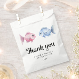 Watercolor Vissen Bedankt geslacht onthulling Bedankzakje