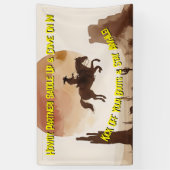 Watercolor Vliegende Cowboy Spandoek (Verticaal)