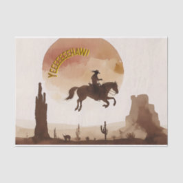 Watercolor Vliegende Cowboy Tissuepapier