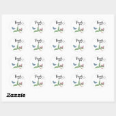 Watercolor Vlinder dank je Ronde Sticker (Vel)