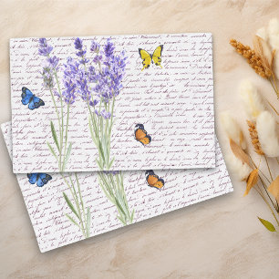 Watercolor Vlinder Decoupage Lavendel Tissuepapier