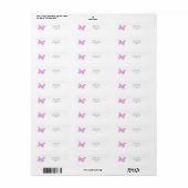 Watercolor Vlinder Etiket (Full Sheet)