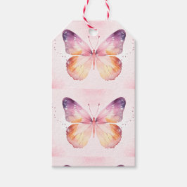 Watercolor Vlinder Kunst Cadeaulabel