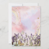 Watercolor Vlinder Lavendel Verjaardag Kaart (Achterkant)