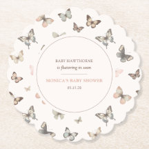 Watercolor Vlinder Minimalistische Chic Baby Showe