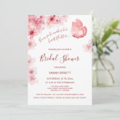 Watercolor Vlinder | QR Code Bruidsuitnodiging Kaart (Staand voorkant)