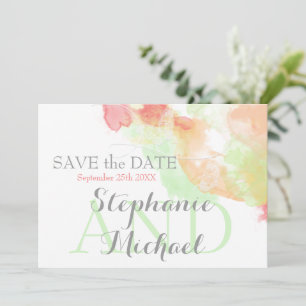 Watercolor Vlinder Regenboog Sherbet SavetheDate Save The Date