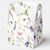Watercolor Vlinders Bloemen Bruiloft Bedankdoosjes (Geopend)