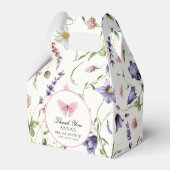 Watercolor Vlinders Bloemen Bruiloft Feest Bedankdoosjes (Voorkant Zijde)