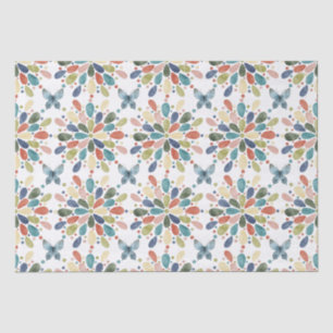 Watercolor Vlinders en Abstracte Bloemen Tissuepapier