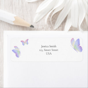 Watercolor Vlinders Etiket