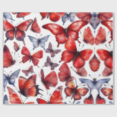 Watercolor vlinders kunst cadeaupapier (Vlak)