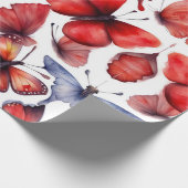 Watercolor vlinders kunst cadeaupapier (Hoek)