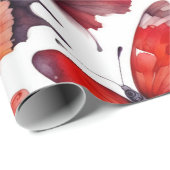 Watercolor vlinders kunst cadeaupapier (Rol Hoek)