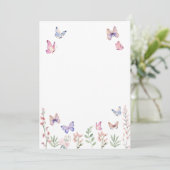 Watercolor Vlinders Lege Kaart voor DIY ontwerp (Staand voorkant)