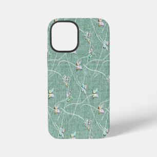 Watercolor Vlinders op Mintgroen iPhone 12 Mini Hoesje