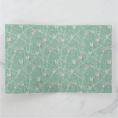 Watercolor Vlinders op Mintgroen  Kaart (Binnen)