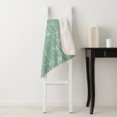 Watercolor Vlinders op Mintgroen Sherpa Deken (In situ)