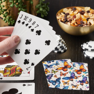 Watercolor Vlinders  Pokerkaarten