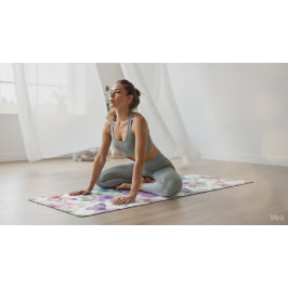 Watercolor Vlinderweide & Bloem Monogram Yogamat