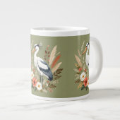 Watercolor vogel grote koffiekop (Voorkant rechts)