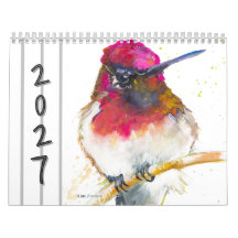 Watercolor Vogels Muurkalender 2027
