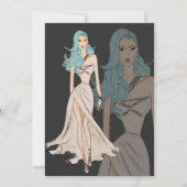 Watercolor Vogue Couture Modeshow Kaart (Voorkant)