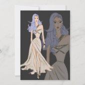 Watercolor Vogue Couture Modeshow Kaart (Voorkant)