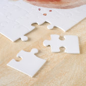 Watercolor Vos Herfst Dier Bladeren Aangepaste Naa Legpuzzel (Zijkant)
