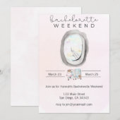 Watercolor vrijgezellenweekend kaart (Voorkant / Achterkant)