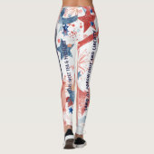 Watercolor Vuurwerk 4 juli Leggings (Achterkant)