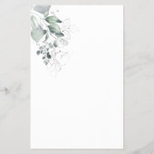 Watercolor Waar waren ze Bruids douche spelkaart Flyer (Achterkant)