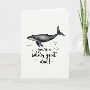 Watercolor Wal Vaderdag Kaart