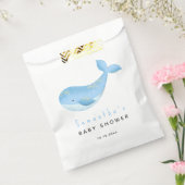 Watercolor walvis babyshower bedankzakje (Gezegeld)
