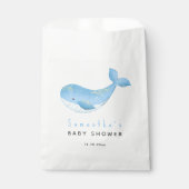 Watercolor walvis babyshower bedankzakje (Voorkant)