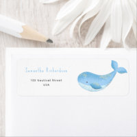 Watercolor walvis babyshower