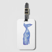 Watercolor Walvis Bagage Label (Voorkant (verticaal))