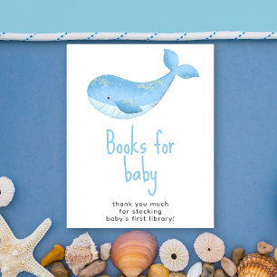 Watercolor walvis - Boeken voor baby Poster